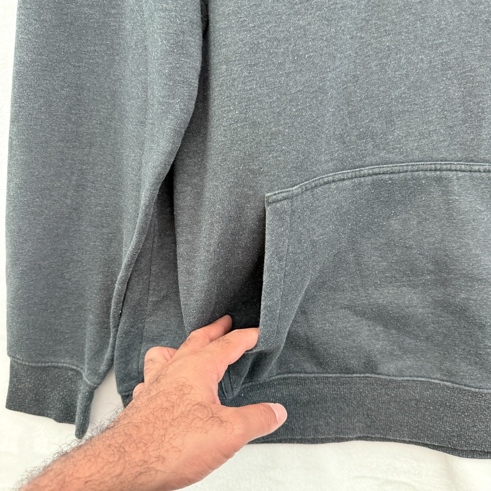 Oakley Hoodie Mens L Gray Sweatshirt Pullover Fleece Logo Embroidered - Picture 7 of 8